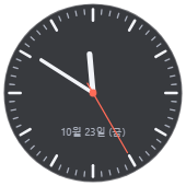 Clock widget: Analogue with a second hand